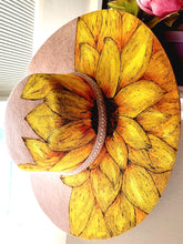 Load image into Gallery viewer, Hand Etched Hand Painted Sunflower Hat
