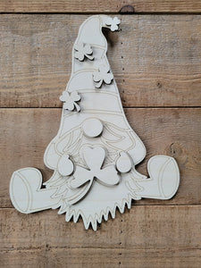 Wood Cutout St Patrick's Day Gnome -Paint Your Own - The Ginger Maker