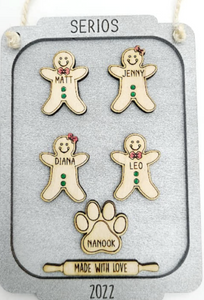 Family Cookie Sheet Ornament - Personalized