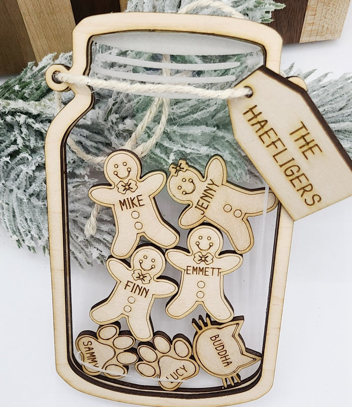 Family Cookie Jar Ornament - Personalized