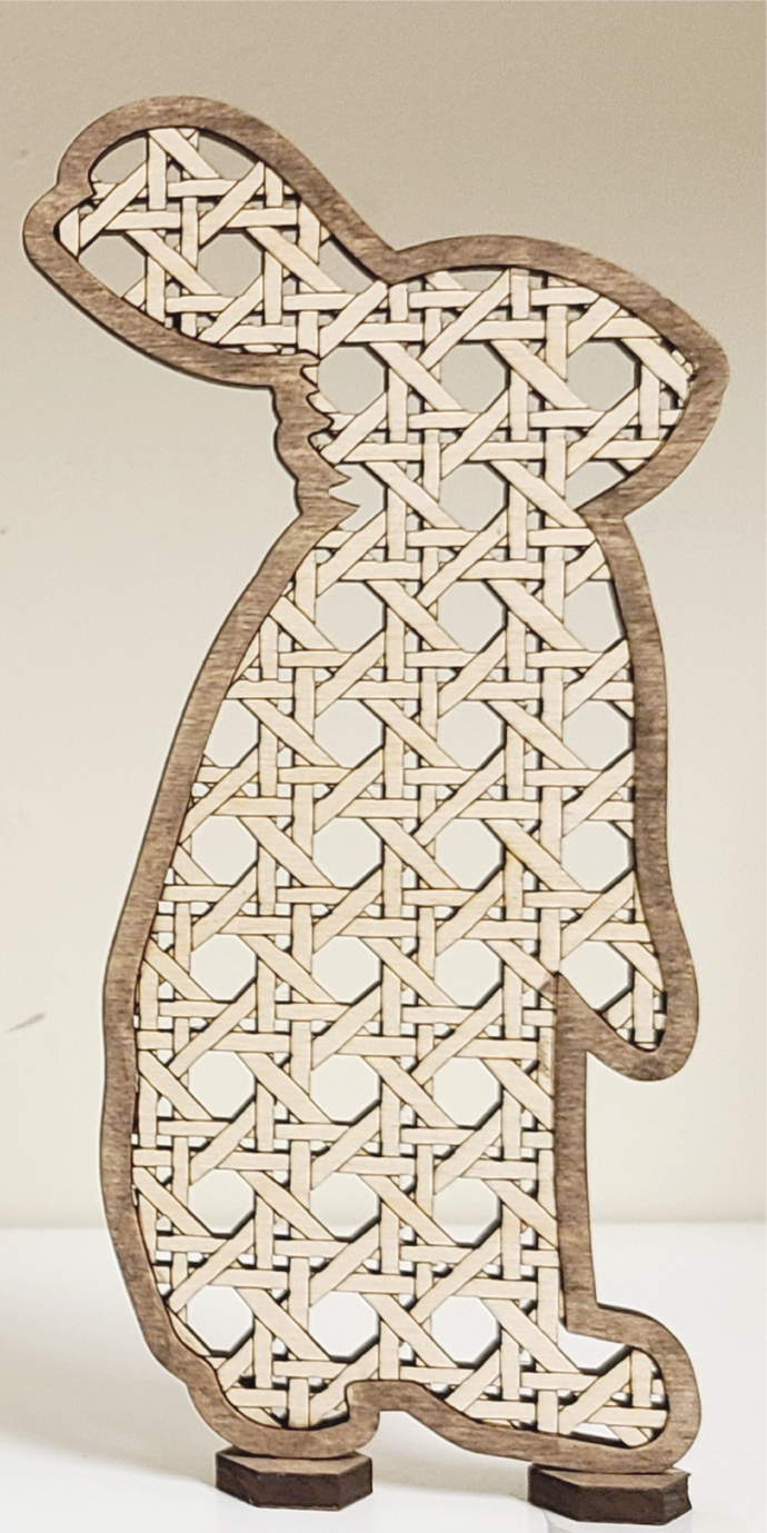 Cane Weave Pattern Bunny Decor - The Ginger Maker